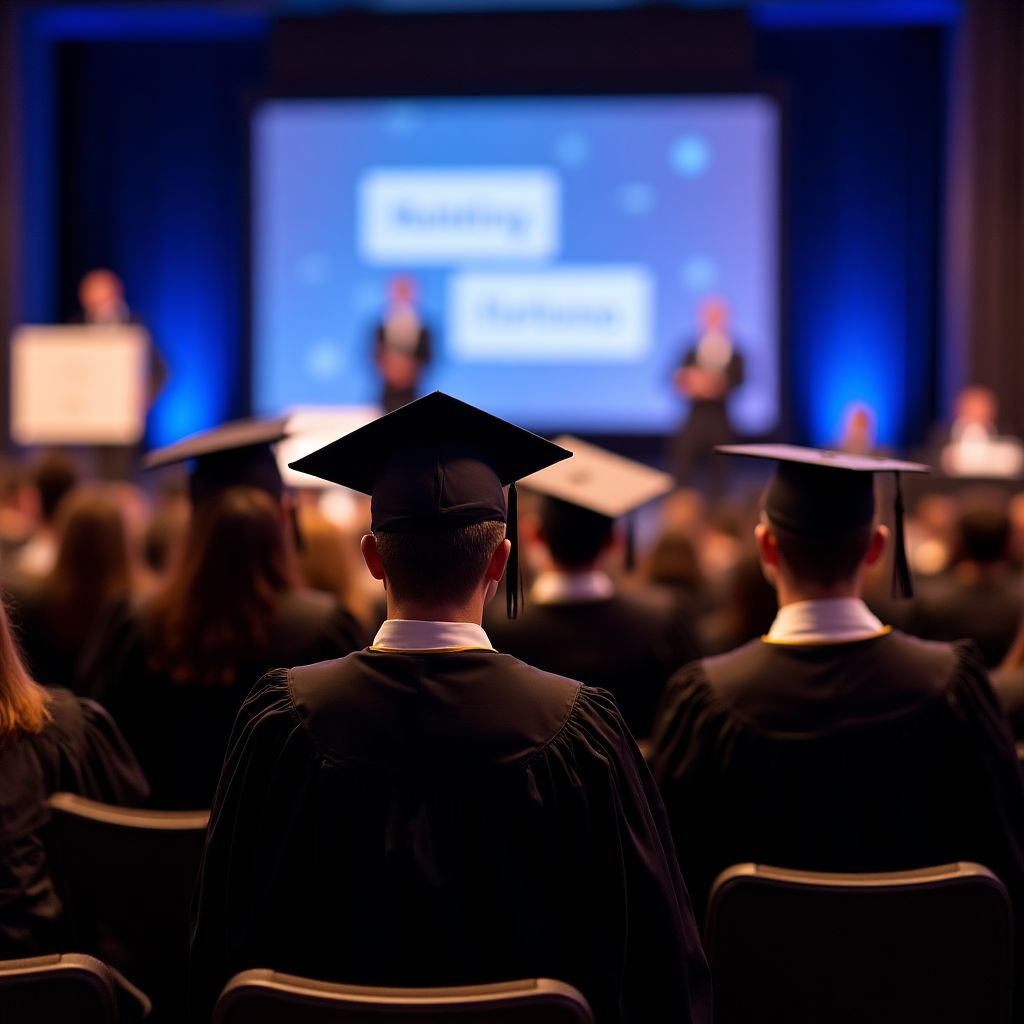 Předávání certifikátů při závěrečné ceremonii